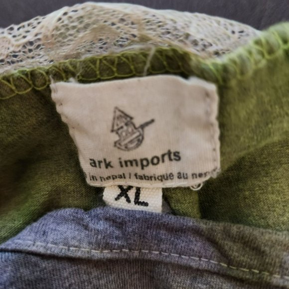ark imports tank Top Size XL Olive & Grey Tie Dye - Picture 4 of 12